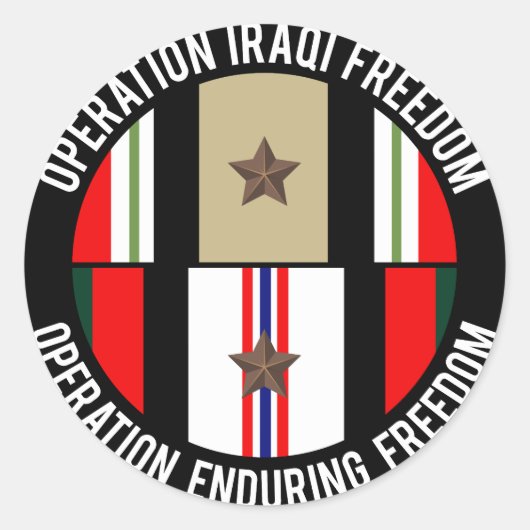 OIF - OEF 1 ster Ronde Sticker (Voorkant)