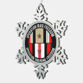 OIF - OEF 1 ster Tin Sneeuwvlok Ornament (Rechts)