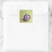 Oignon violet artistique sur Stickers Jaune Vert (Sac)