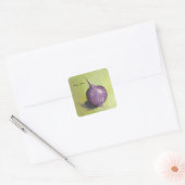 Oignon violet artistique sur Stickers Jaune Vert (Enveloppe)