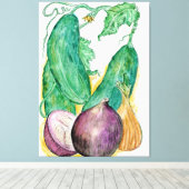 Oignons et cukes sur toile (Insitu (Plancher de Bois))