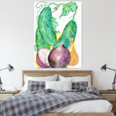 Oignons et cukes sur toile (Insitu(Chambre))