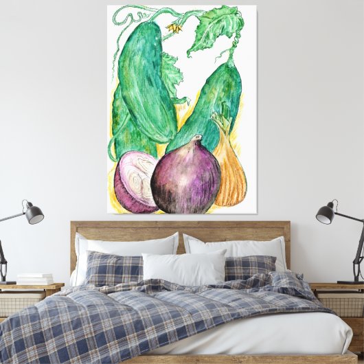 Oignons et cukes sur toile (Insitu(Chambre))
