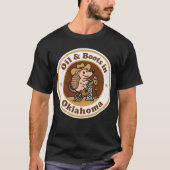Oil & Boots_ Oklahoma  artwork T-shirt (Voorkant)
