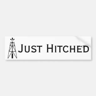 Oil Derrick Wedding Enkel geHitde Bumpersticker