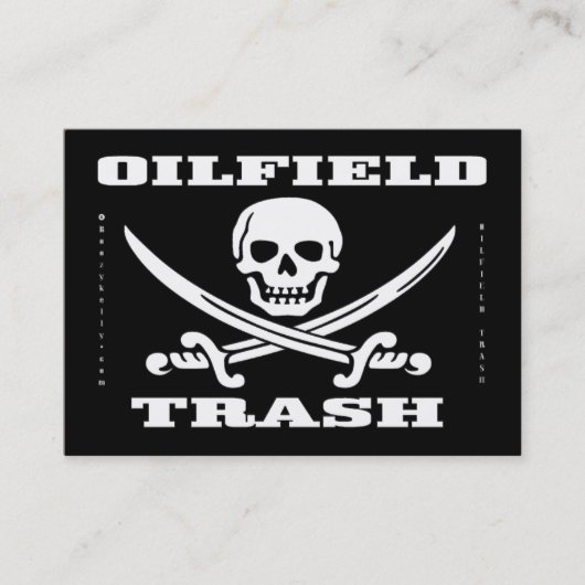 Oil Field Trash,Jolly Roger,Visitekaartjes,Oil Visitekaartje (Voorkant)