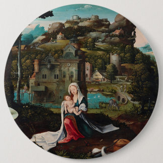 Oil painting love wood wall art ronde button 6,0 cm