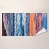  oil painting of Ocean and beach on canvas. Rich g (Serviette de bain)