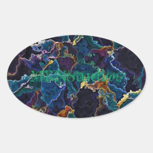 Oil Slick MRNSTUDIOS Ovale Sticker