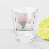 Oil Well Pump Jack Texas Shape Shot Glas (Achterkant)