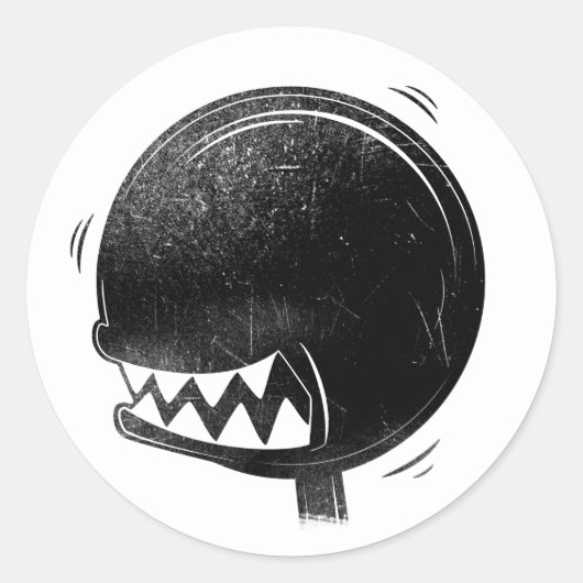 Oilers Shift Knob Head Ronde Sticker (Voorkant)