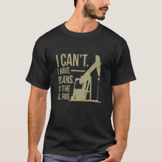 Oilfield- en olierijnotering voor een olijfveldwer t-shirt