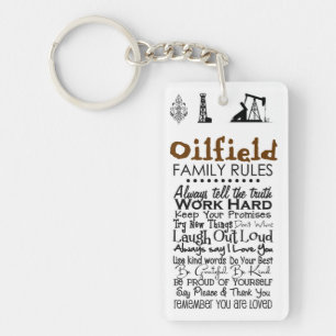 Oilfield Family Rules Sleutelhanger