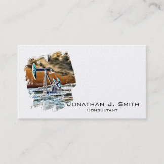 Oilfield Pumping Unit Colorful Splash Visitekaartje