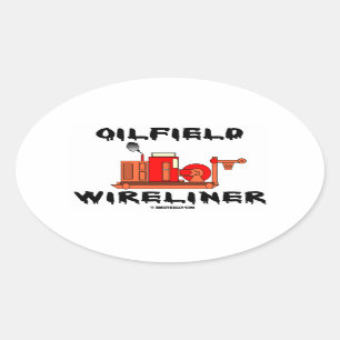 Oilfield Wireliner, Wireline, Slickline, Operator, Ovale Sticker