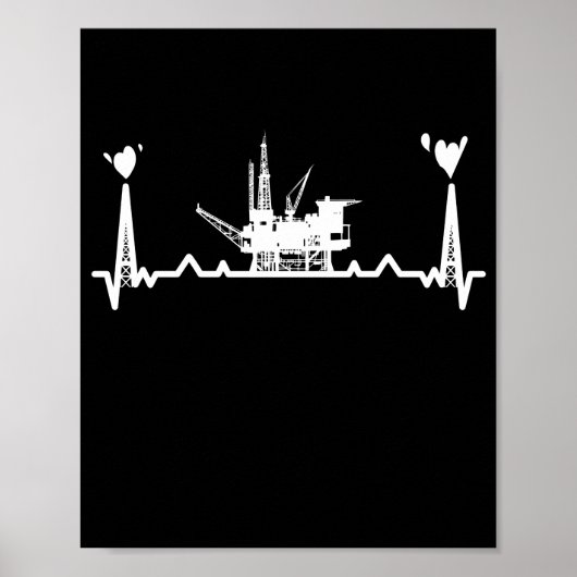 Oilfield Worker Rig Drilling Roughneck Poster (Voorkant)