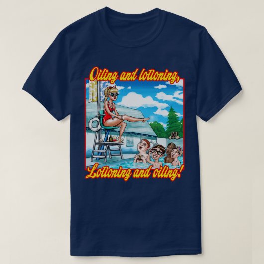 Oiling en Lotioning TEXT T-shirt (Design voorkant)