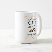 Oils Are My Love Language Coffee Mug Yellow/Gold (Devant droit)