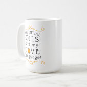 Oils Are My Love Language Coffee Mug Yellow/Gold (Devant gauche)