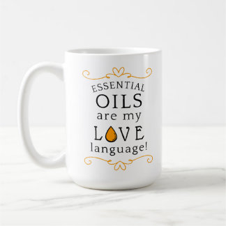 Oils Are My Love Language Coffee Mug Yellow/Gold Koffiemok