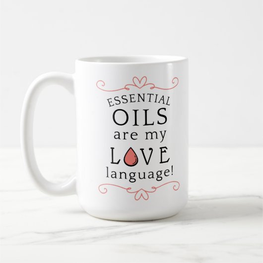 Oils Are My Love Language Mug Coral/Pink (Gauche)