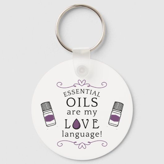 Oils are My Love Language Purple Sleutelhanger (Voorkant)