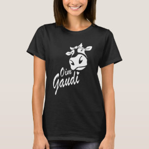 Oim Gaudi Koe Head Boerderij Alpine Hut Farmer Far T-shirt