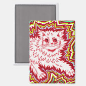 Oingo Boingo psychedelic cat magnet Magneet (Voorkant / Achterkant)