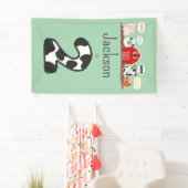 Oink Baa Moo 2e Verjaardag Boerderij Dier Kinderen Spandoek (Insitu)