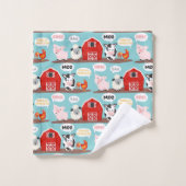 Oink Baa Moo Cock-a-doodle-do Boerderij Kinder Bad Handdoek (Wasdoekje)