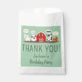 Oink Baa Moo Dank u Boerderij Dierenfeest Bedankzakje (Voorkant)