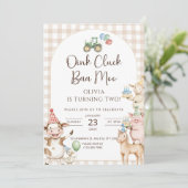 Oink Baa Moo Turning Two Birthday Invitation Edita (Debout devant)