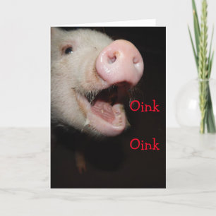 Oink betekent dat ik van je hou, Pig Moederdag Car Kaart