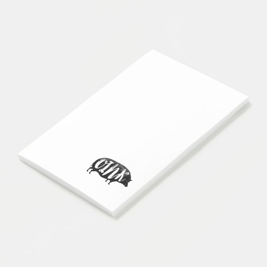 OINK Funny  Pig Post-it® Notes (Schuin)