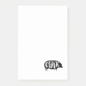OINK Funny  Pig Post-it® Notes (Voorkant)