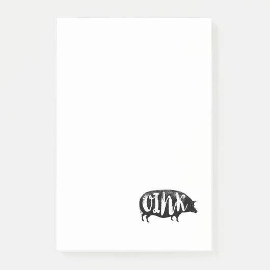 OINK Funny  Pig Post-it® Notes (Voorkant)