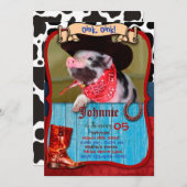 Oink - Invitation de cochon (Devant / Derrière)