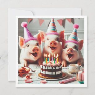 Oink! Oink! Alle feestbeesten roepen, boerderij ui Kaart