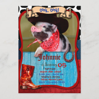 Oink Oink - Uitnodiging voor varkens