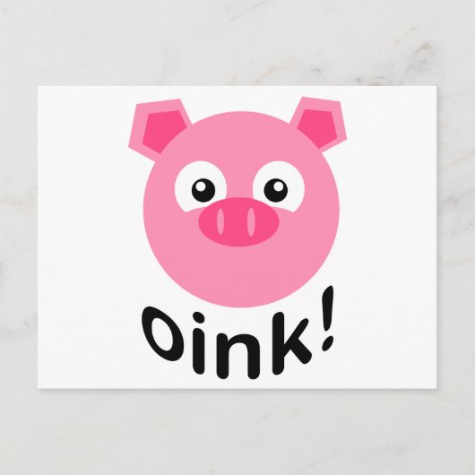 Oink! PIg Briefkaart (Voorkant)
