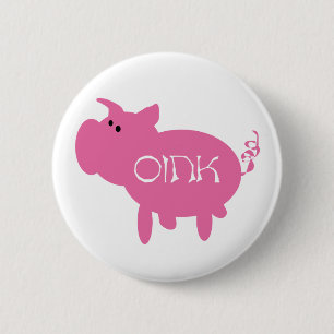Oink Pig Tshirts en Gifts Ronde Button 5,7 Cm