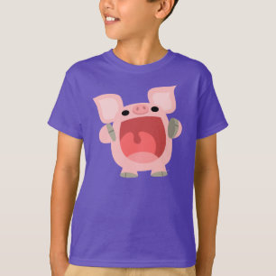 "OINK!!!" T-shirt enfant avec un mignon cochon de