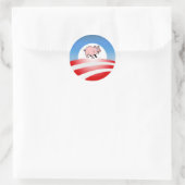 Oinkbama Ronde Sticker (Tas)