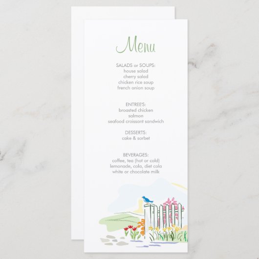 Oiseau à la carte de douche de clôture (Devant / Derrière)