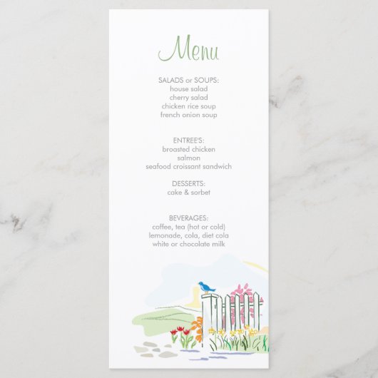 Oiseau à la carte de douche de clôture (Devant)