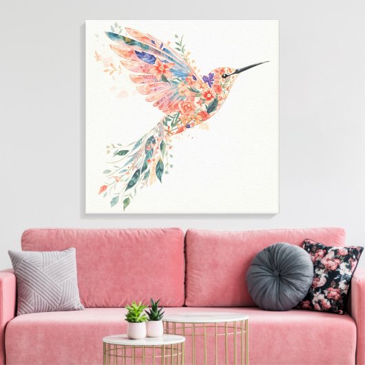 Oiseau à l'esprit libre – Art mural bohème à l'aqu (Insitu(Salon))