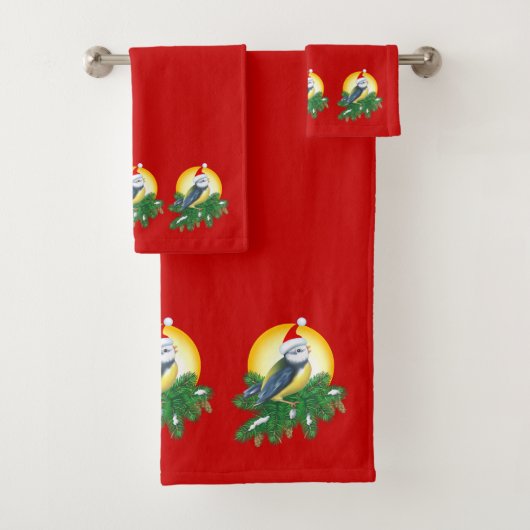 Oiseau à Santa Hat (En situation)