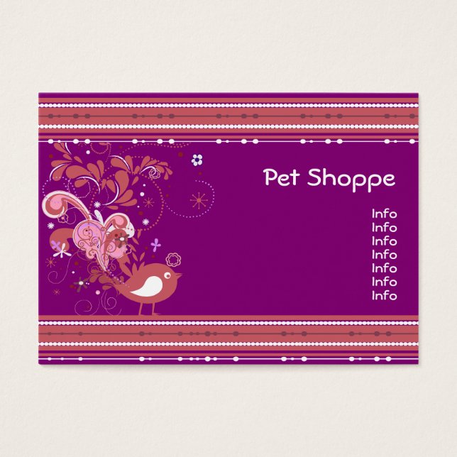 Oiseau Abstrait pourpre et rose (Devant)