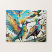 Oiseau Art 1 Easy Cerveau Art Puzzles Photo Puzzle (Horizontal)
