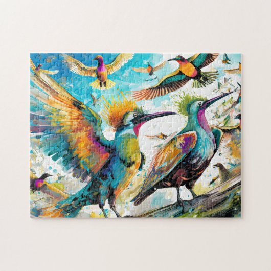 Oiseau Art 1 Easy Cerveau Art Puzzles Photo Puzzle (Horizontal)